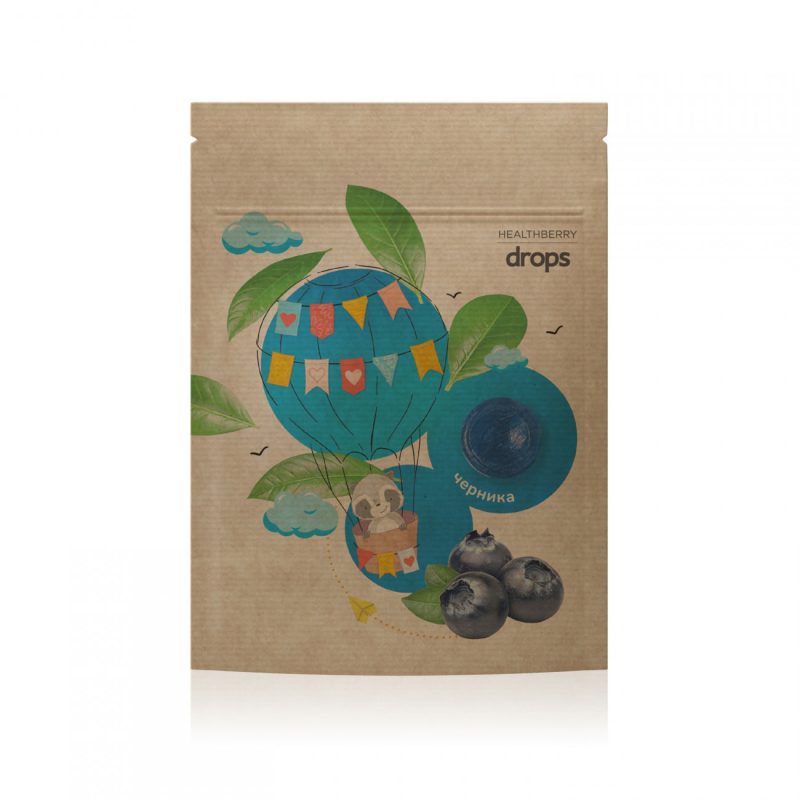 Леденцы «Черника» Healthberry, с витамином C, 12 шт